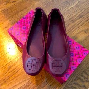 New in Box - Tory Burch Minnie Flats Garnet 6